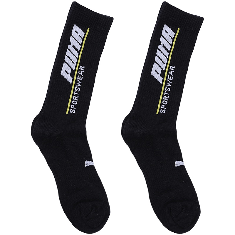 PUMA彪马男袜运动袜休闲中袜(一对装)907705