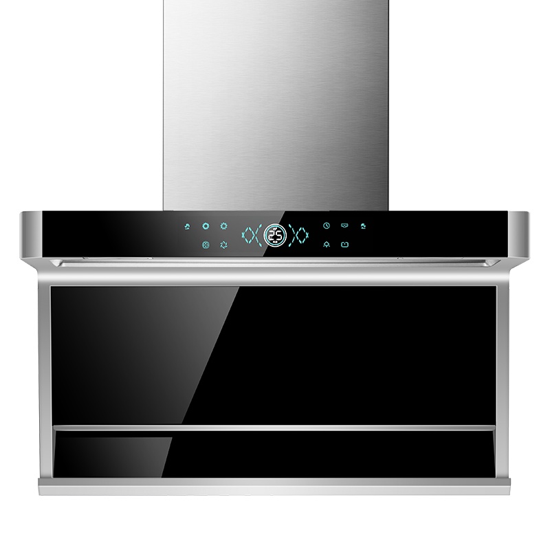 尊威壁挂式吸排抽抽油烟机顶吸侧吸式家用厨房大吸力平板7字型顶侧双吸|自动热清洗+智能体感+语音体感播报A028