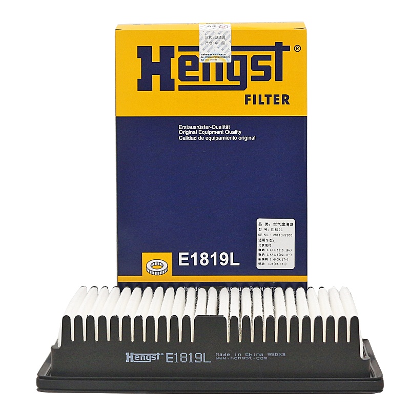 汉格斯特(hengst)空气滤E1819L适配17-18款全新悦动/17款悦纳/悦纳RV/17款K2 1.4/1.6