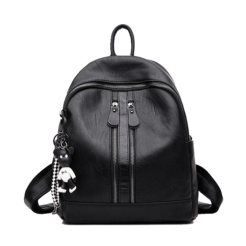 贝卡思米（BEIKASIMI）双肩包女韩版百搭休闲夏包包学生校园书包女街头潮旅行包