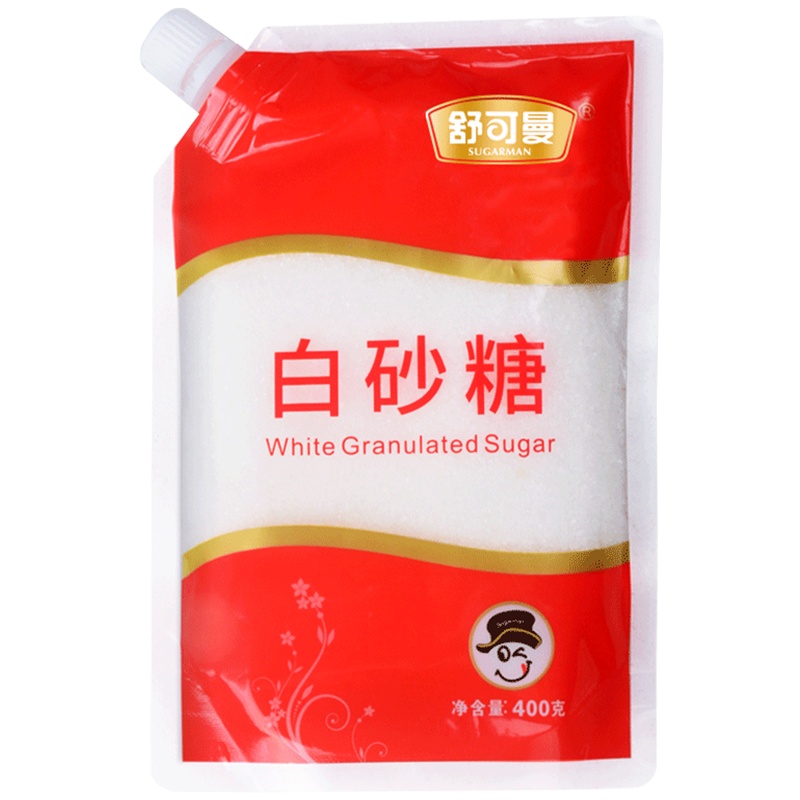 舒可曼白砂糖400克/袋装 细白糖带盖易保存 调味品 舒可曼(SUGARMAN)出品 国产