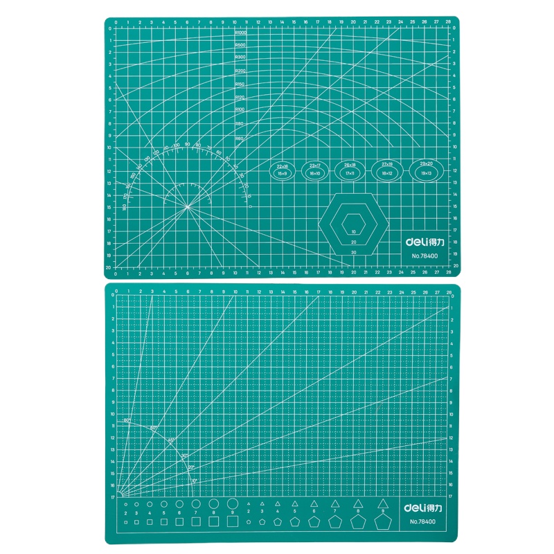 得力78400 A4耐用PVC切割垫板桌垫 绿色 1块