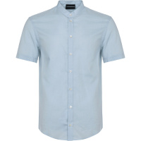 EMPORIO ARMANI 阿玛尼 男款条纹棉质短袖衬衫 21SMGM 213F7