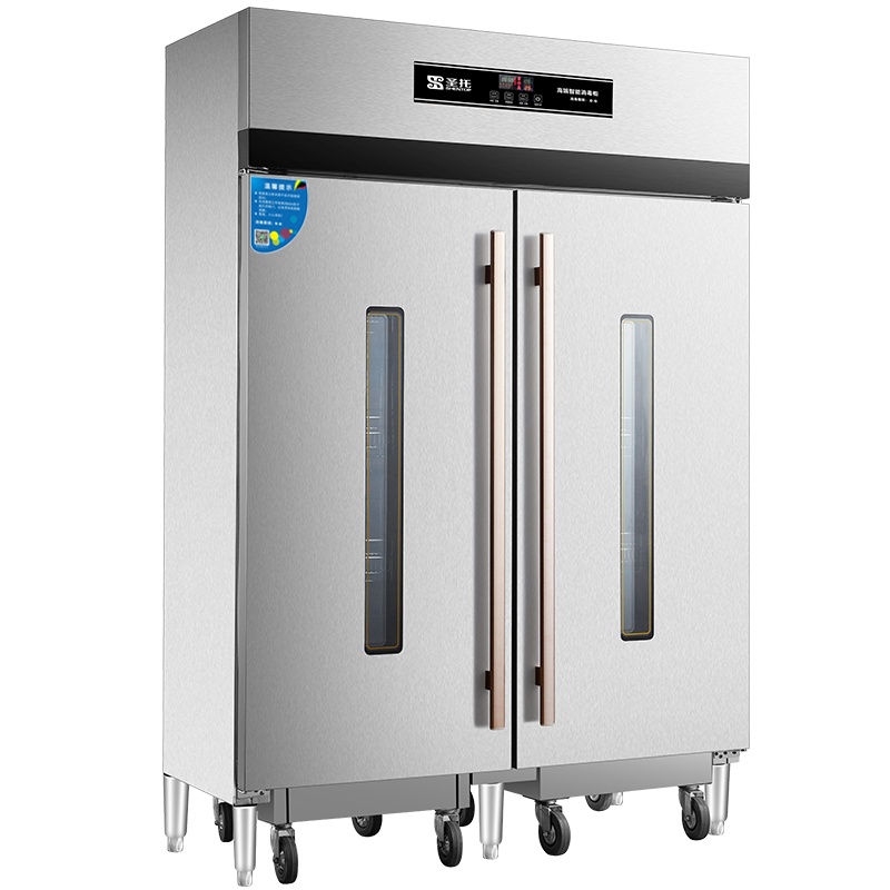 圣托(Shentop)热风循环双开门推车款消毒柜 商用二星级高温 酒店饭店食堂立式消毒碗柜 RTD1700-R10