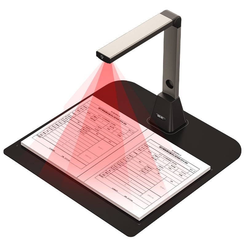 得力15161扫描仪 高拍仪 1200万像素 A3/A4幅面 商用办公文件文档试卷资料(单位:件)