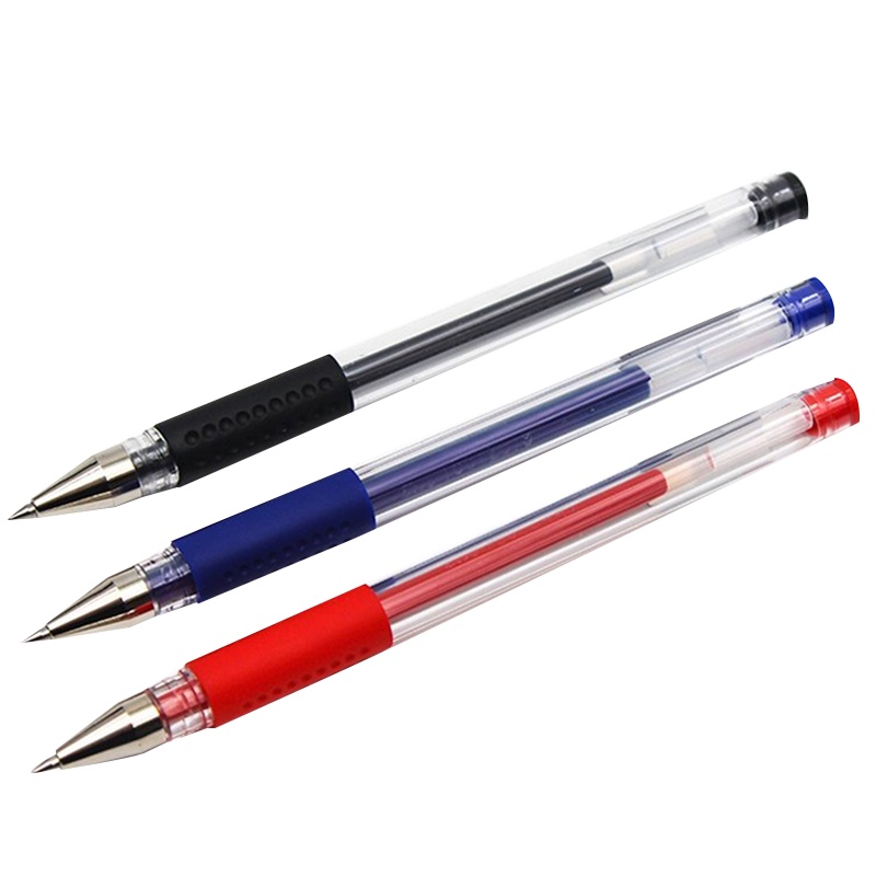 晨光AGP30105 风速Q7中性笔签字笔水性笔 学习办公用水笔 子弹头拔帽款 0.7mm 12支装 红色