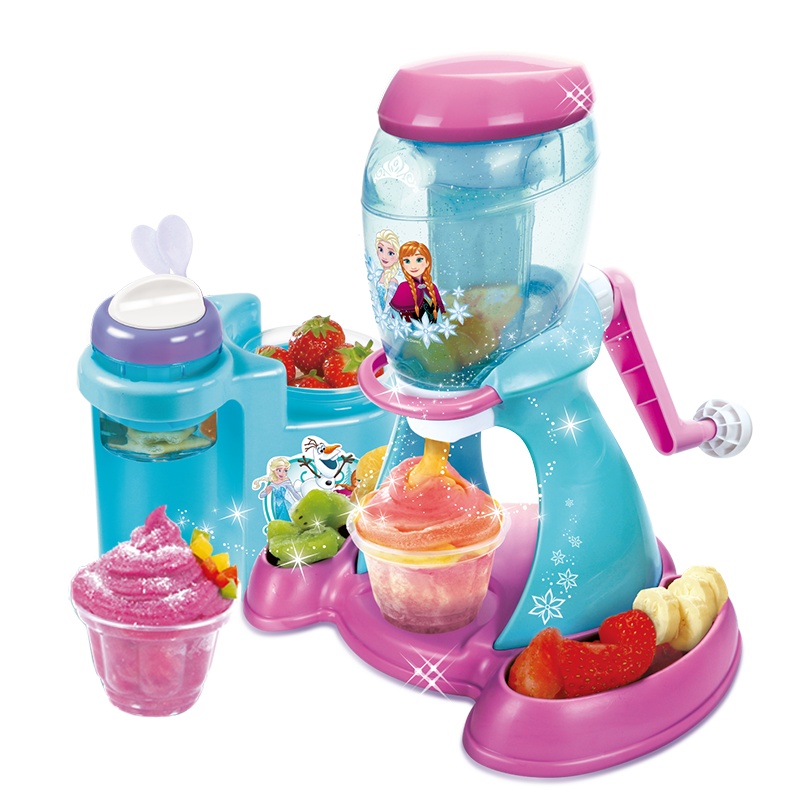 迪士尼 冰雪奇缘冰果机 DS-2810 儿童冰淇淋机冰激凌玩具 家用雪糕冰果炒冰沙冰棒机可以食用 男孩女孩玩具