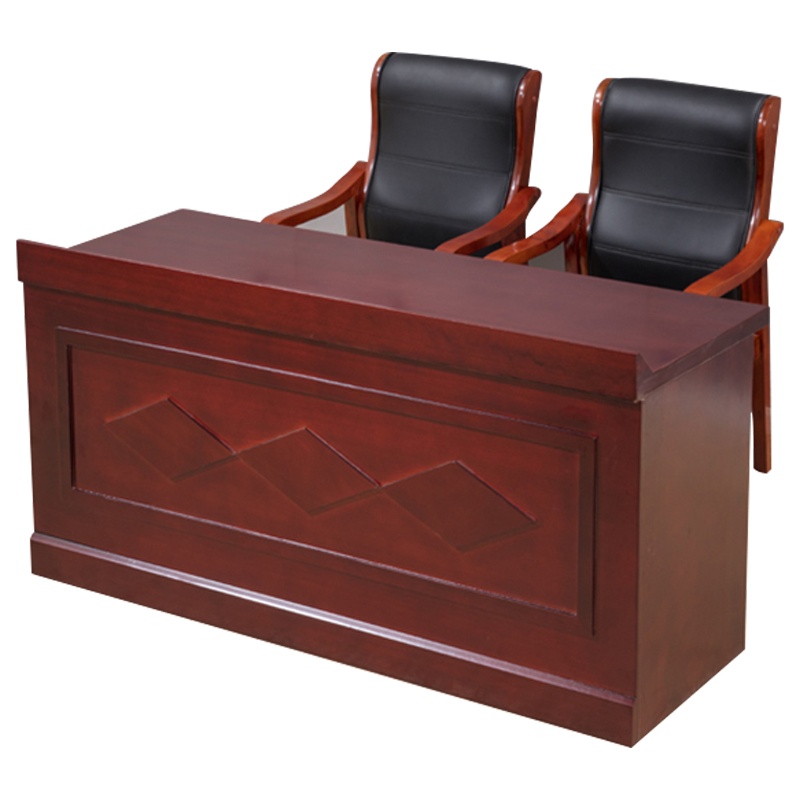 皇室美居 会议室桌椅演讲台领导发言台 胡桃色