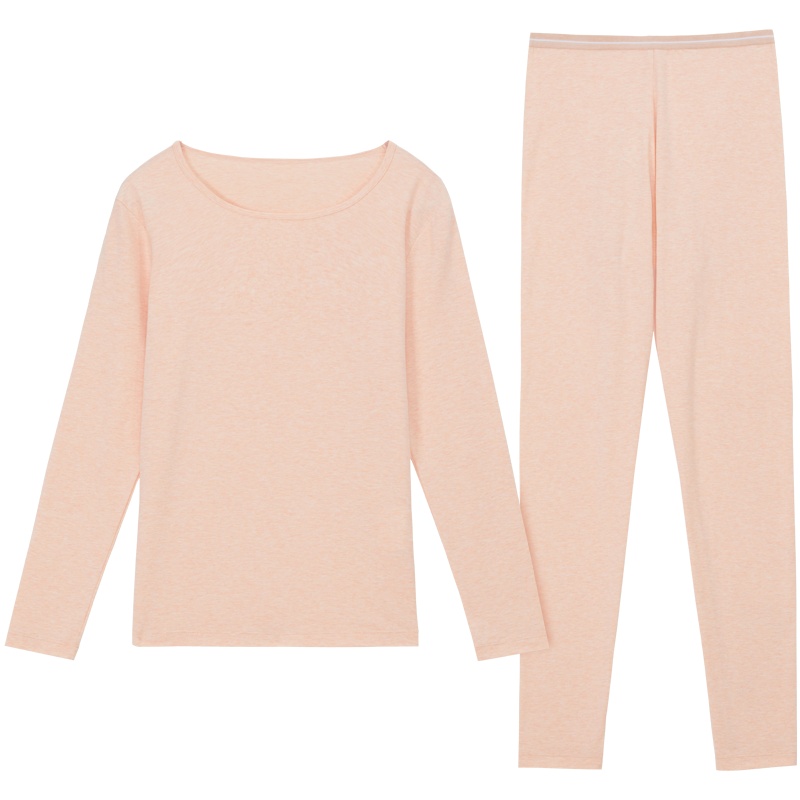 爱帝情侣圆领花纱秋冬保暖内衣基础款秋衣秋裤打底套装