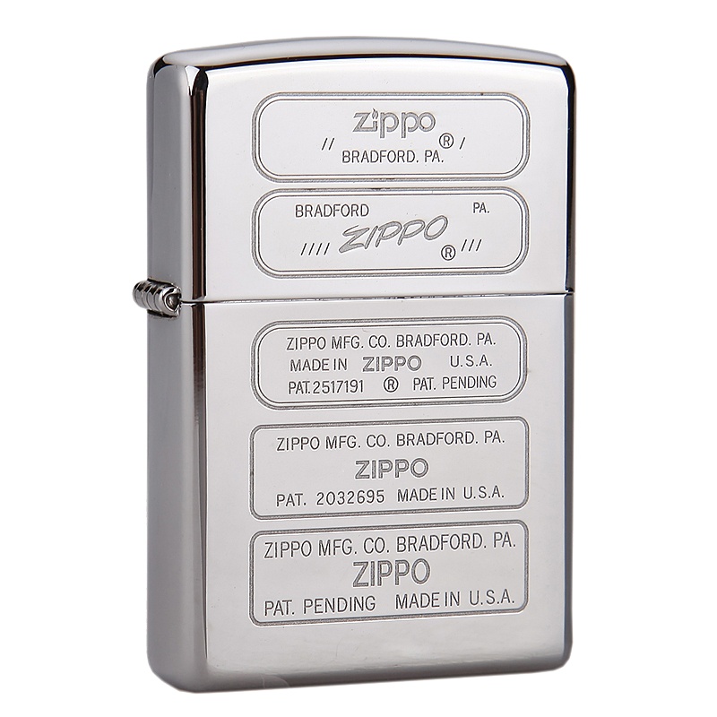 美国ZIPPO打火机 芝宝 经典铬镜面 五代底部标志 28381