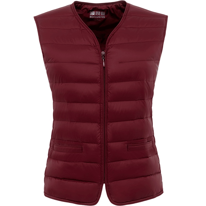 波司登新款羽绒马甲女短款宽松秋冬季V领背心马夹_1