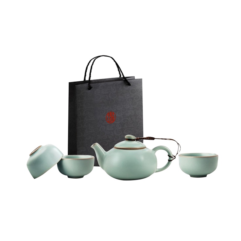 汝窑茶具套装 XTL500 家用办公陶瓷茶壶茶道礼盒套装 (套)