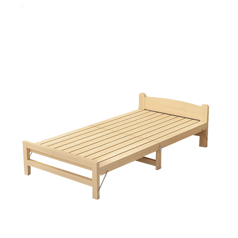 <万保>床 折叠床 办公家具 木质折叠床 单人床 学校公司学生员工宿舍床 现代简约