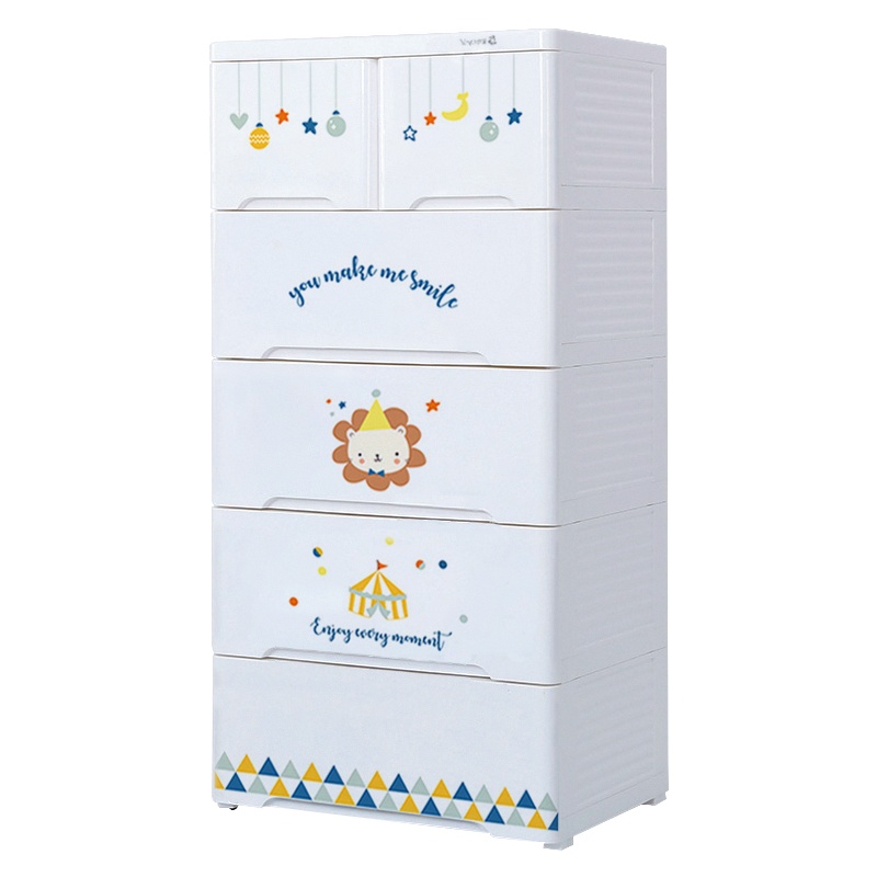 Yeya也雅宝宝抽屉式收纳箱儿童衣柜塑料收纳柜子储物柜衣服整理箱加厚储物柜58cm宽