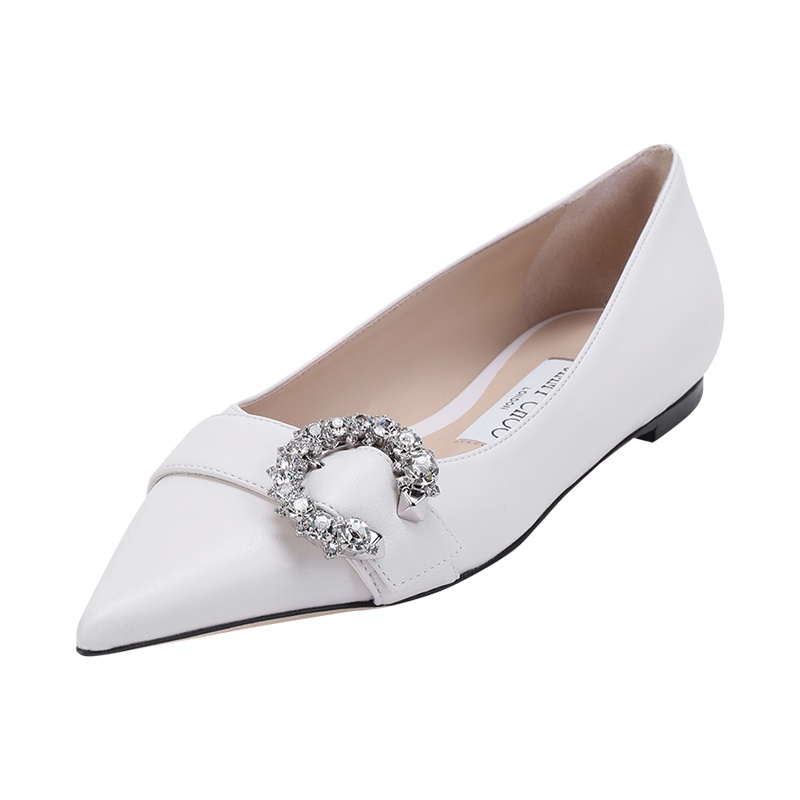 周仰杰 JIMMY CHOO 女士 羊皮尖头平底鞋浅口鞋SARESA FLAT AYU 214