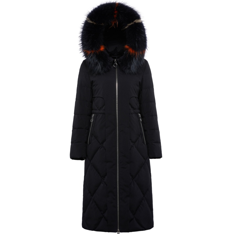 波司登新款大毛领羽绒服女长款过膝修身显瘦冬季厚外套