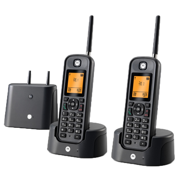 摩托罗拉(MOTOROLA) O202C 电话机 远距离数字电话套装 背光电话簿中英文显示菜单可扩展 固定座机(黑色)