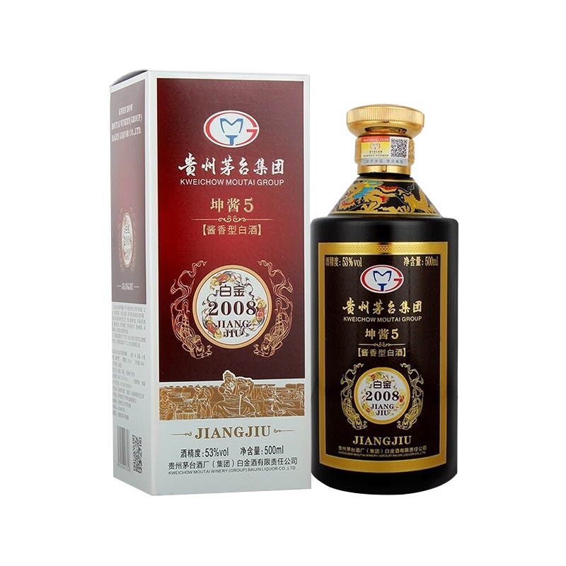 茅台 白金酒 坤酱5 53度 500ml 单瓶装 酱香型白酒