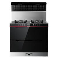 火星人(marssenger)X5BX02(钢化玻璃台面) 集成灶消毒柜 曲面拢烟抽油烟机燃气灶 烟灶消毒套餐一体灶