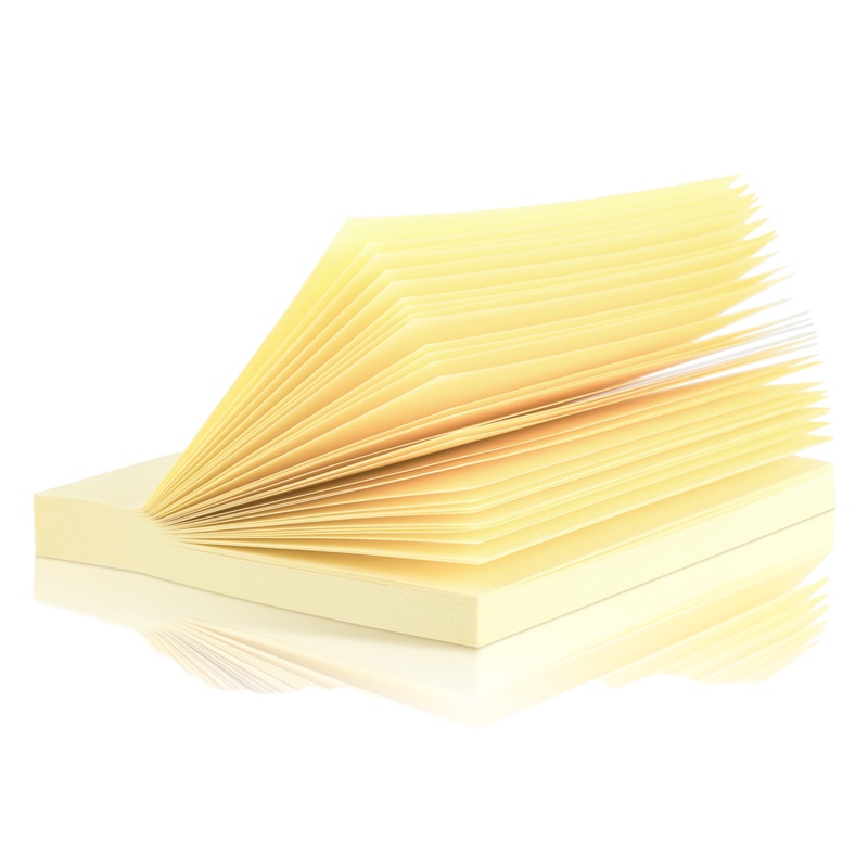 得力(deli)12本黄色便利贴粘性便签纸76*76mm 7733