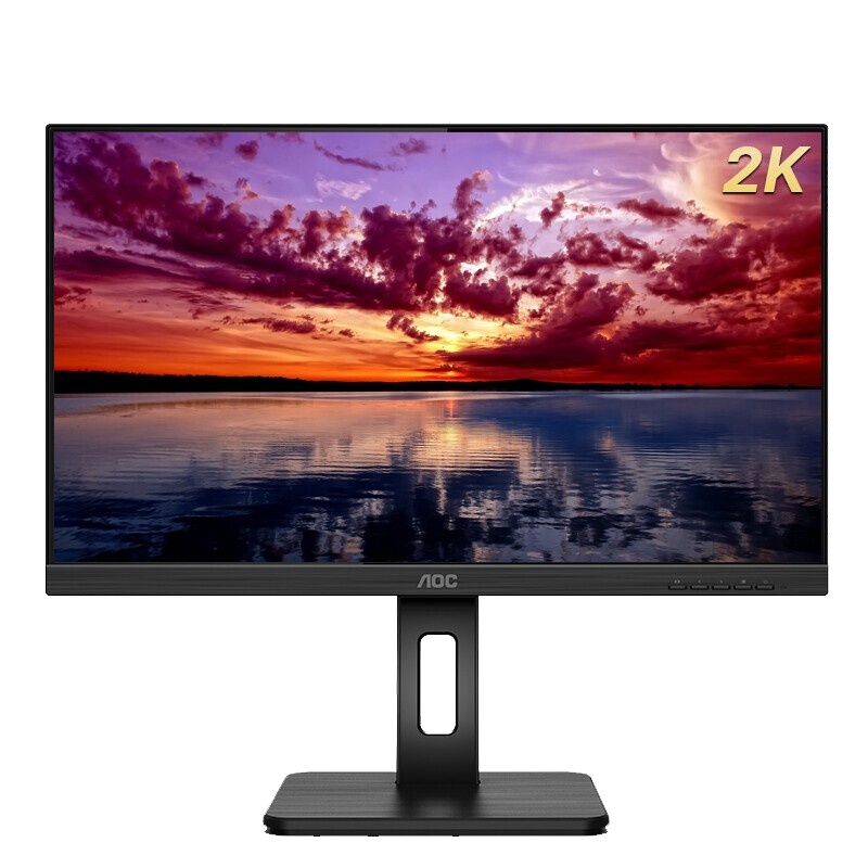 AOC显示器 27英寸 2K高清 IPS广视角 75HZ刷新率 商用办公节能电脑主机显示屏幕 Q27P2C