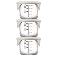 乐扣乐扣(LOCK&LOCK) 微波炉饭盒玻璃保鲜盒套装 三叶草便当包 LLG508S3 230ML