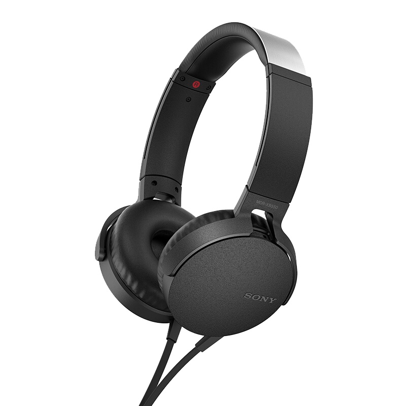 索尼(SONY)MDR-XB550AP 重低音立体声免提通话耳机 头戴式 黑色
