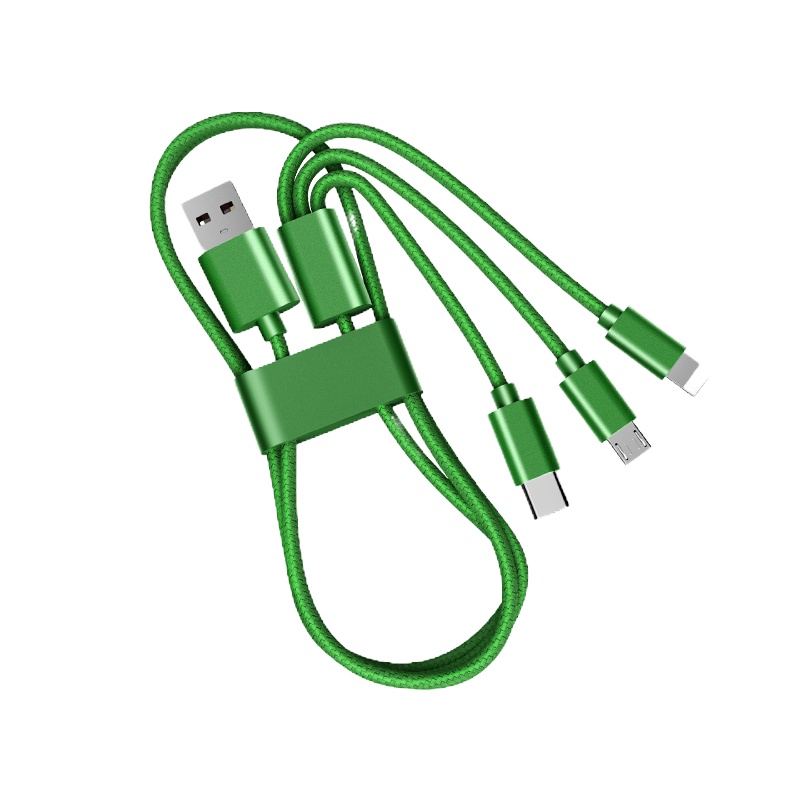 苏宁宜品数据线三合一充电线一拖三type-c通用USB连接线转接线苹果OPPO安卓vivo华为iPhone