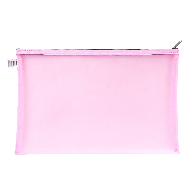 正彩1412小号透明简约考试尼龙笔袋文件袋网纱收纳化妆包科目袋 10个装