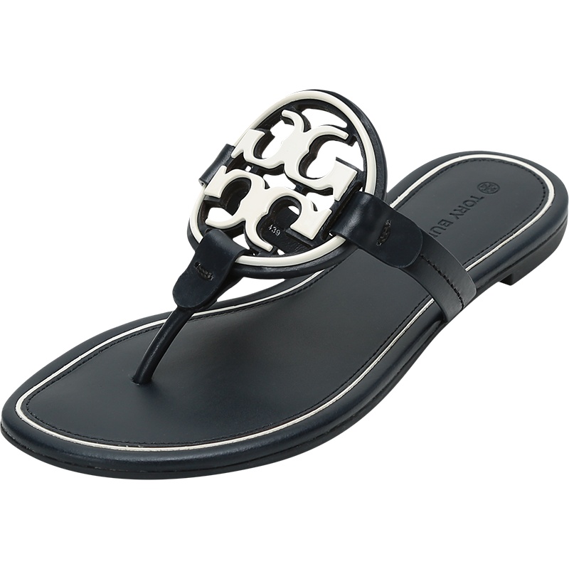 托里·伯奇 TORY BURCH 奢侈品 TB女鞋 牛皮拖鞋人字拖 79439