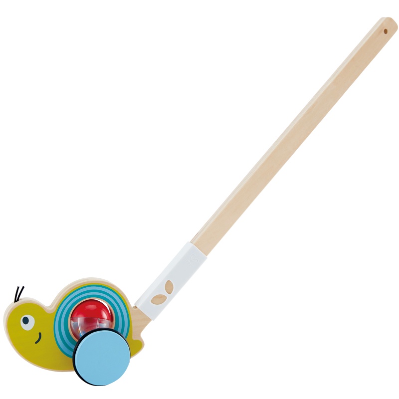 Hape蜗牛推推乐12个月以上宝宝学步玩具