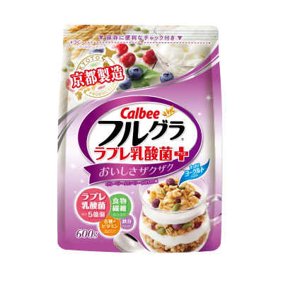 [酸甜乳酸菌]卡乐比(Calbee)即食麦片 乳酸菌味 600g/袋 水果麦片 谷物早餐 方便速食 代餐 日本进口