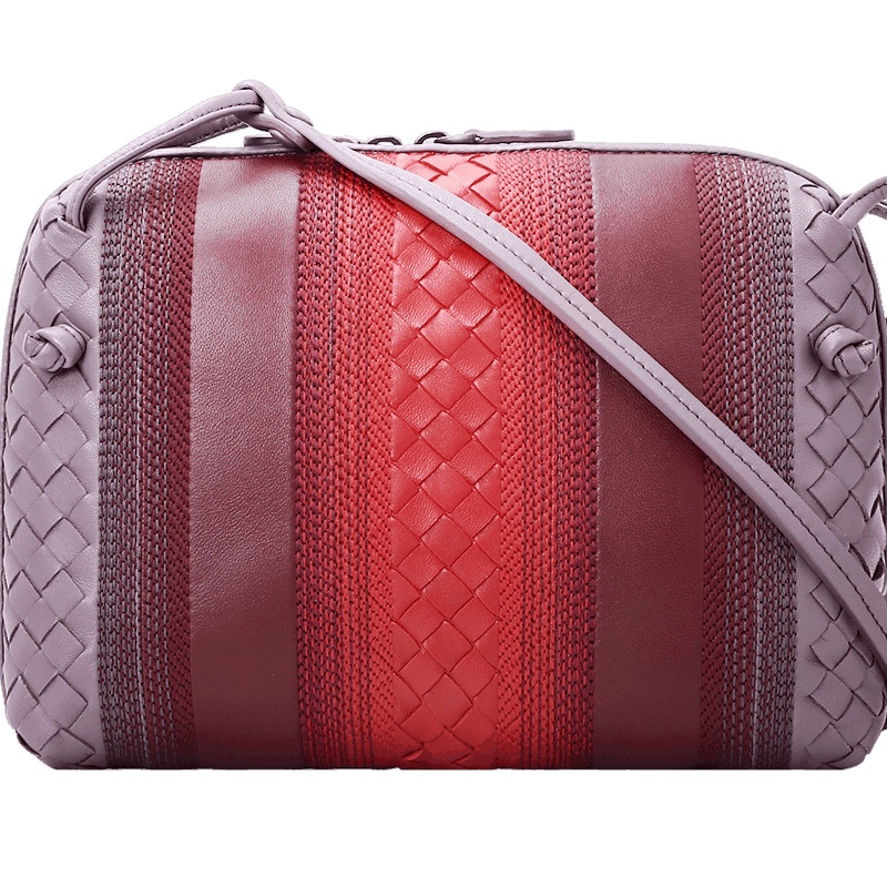 Bottega Veneta/葆蝶家 Nodini 编织条纹斜挎包 387063