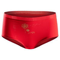 爱帝女士新款内裤透气大红色结婚喜庆本命年三角裤（3条装）