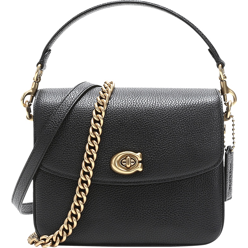 COACH 蔻驰 奢侈品 女款专柜款CASSIE19号小号手提单肩斜挎包鹅卵石纹皮革 88346
