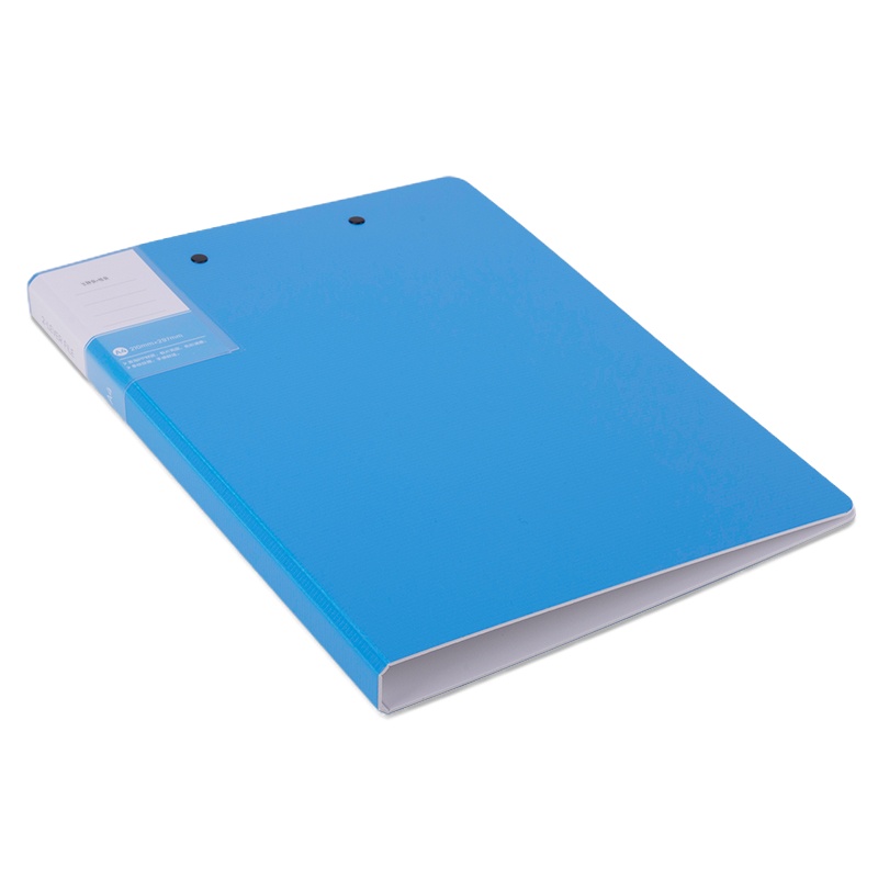 得力 高档悦彩系列A4长押夹+板夹硬文件夹 5049 蓝色 12个装
