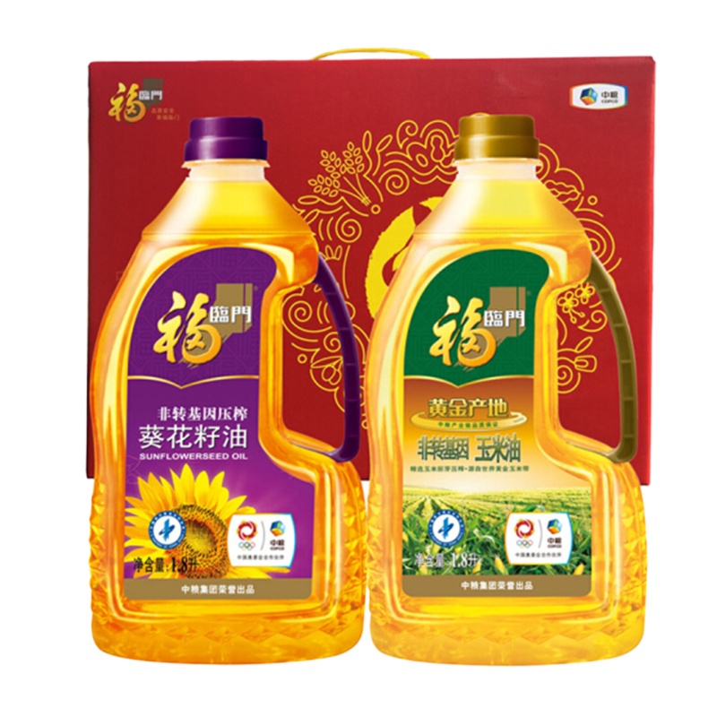 中粮福临门营养油礼盒 1.8L*2瓶