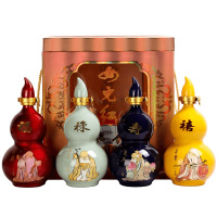 女儿红 绍兴黄酒福禄寿禧花雕酒半甜型750ML*4坛礼盒装