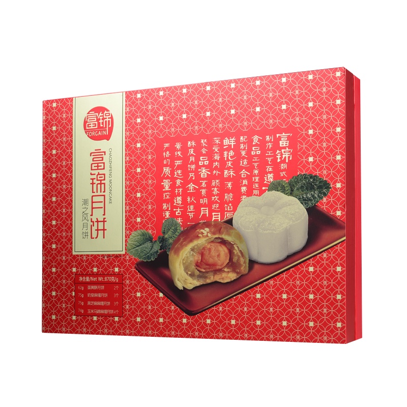 富锦 潮之风麻糬月饼D款 895g