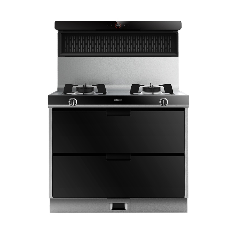 北斗星(BIGDIPPER)集成灶 A5GX 侧吸下排油烟机燃气灶蒸箱款一体灶 智能预约 不锈钢台面 天然气