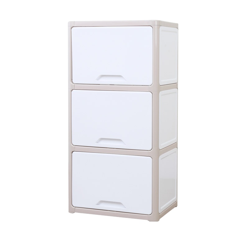 也雅收纳柜多功能经济型简易置物架落地收纳柜抖音 3层WJ-41003