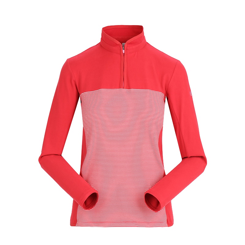 乐飞叶（LAFUMA）运动户外女士休闲快干打底长袖立领条纹T恤LFE06D312