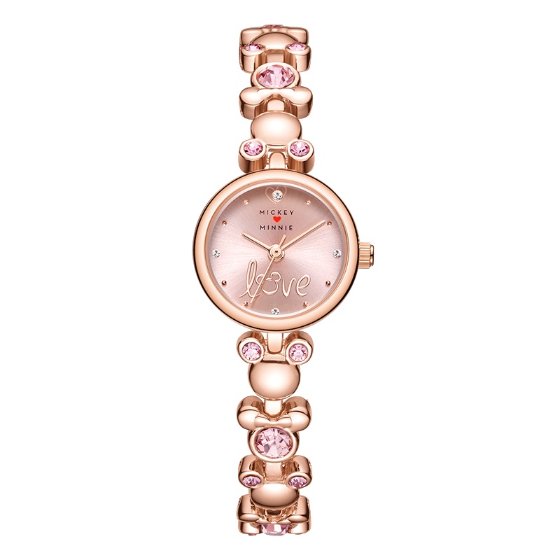 迪士尼(Disney)手表女表学生手表女中小学生韩版简约时尚潮流ins风气质防水小巧手链表石英表