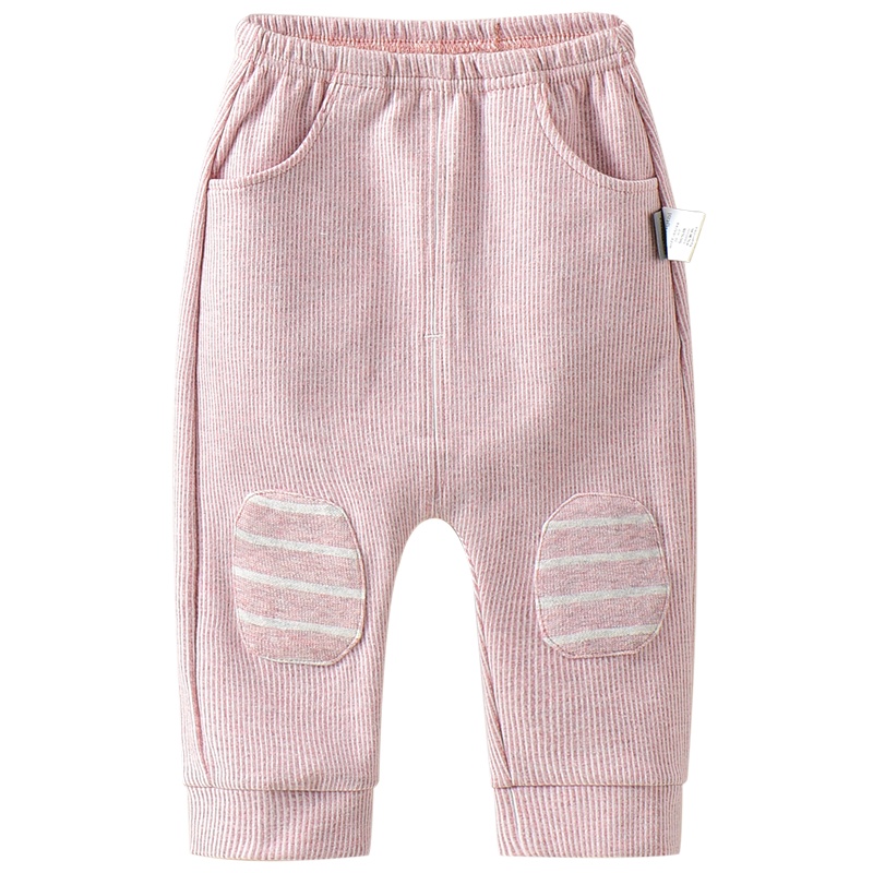 童泰新款婴儿衣服松紧腰长裤3-18个月男女宝宝条纹哈伦裤外出裤子