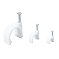 海斯迪克 HKW-268 紧固类 塑料线卡 U型卡钉 电线固定卡固线夹 网线卡钉 圆形钢钉线卡布线卡扣