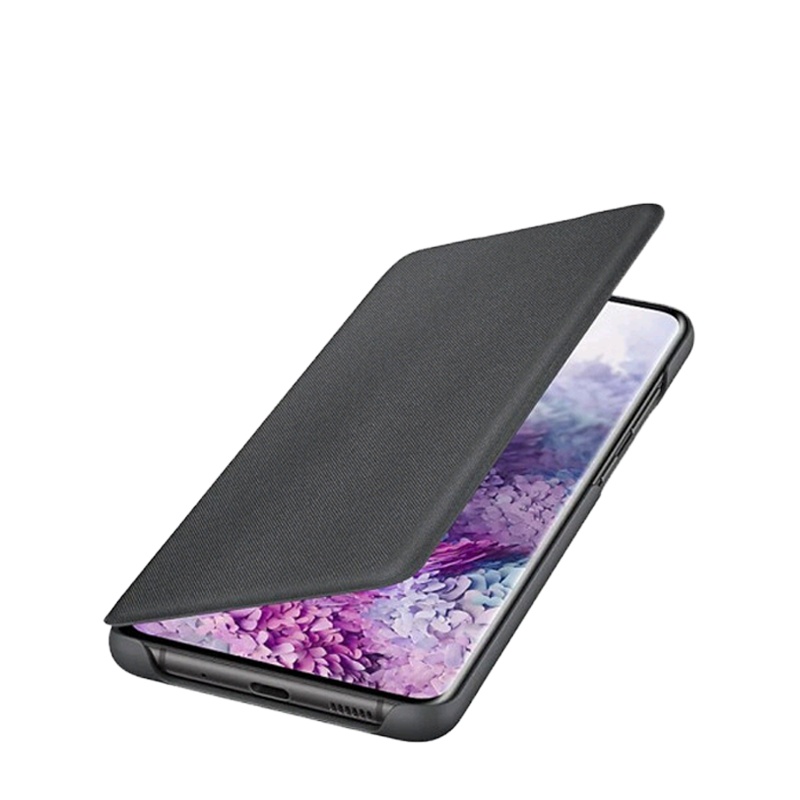 三星S20Ultra原装led保护套 S20+手机壳5G智能休眠免翻盖手机壳全包防摔高档商务手机套皮套原装正品