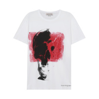 亚历山大·麦昆 ALEXANDER MCQUEEN 男士 棉质Punk Skull圆领短袖T恤662484 QRZ55