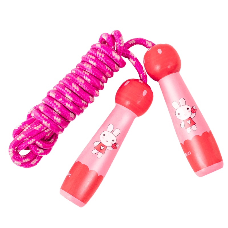 木制儿童跳绳玩具 户外运动幼儿园小学生3-4-6-7-8岁男女孩一二三年级可调节跳绳儿童节日礼物