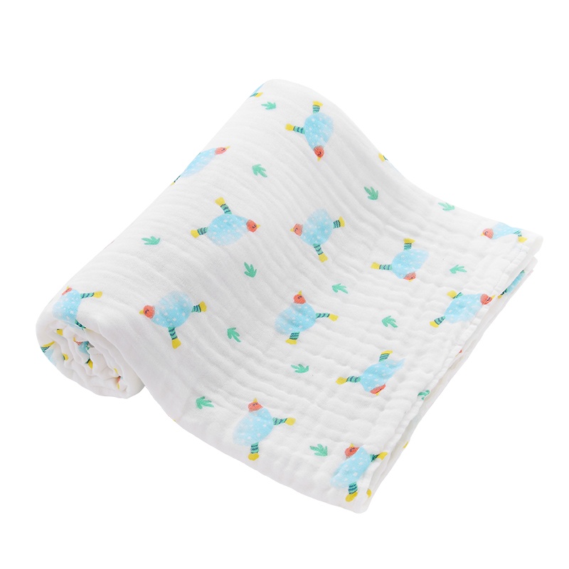 米乐鱼婴幼儿童纯棉纱布速吸浴巾 蓬松柔软大吸水量易洗易干宝宝防着凉浴衣浴巾