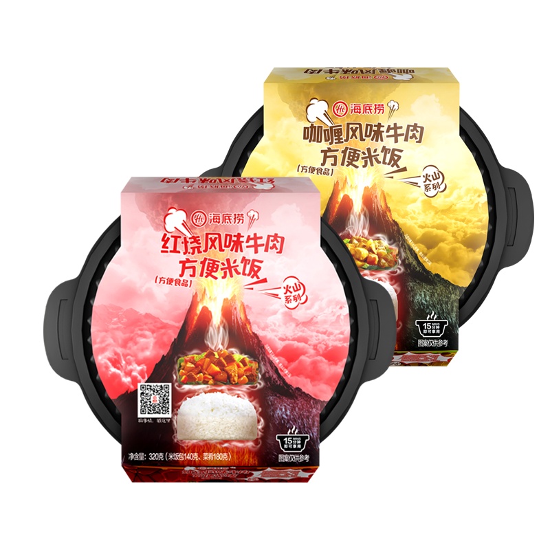 海底捞 红烧风味牛肉方便米饭320g+咖喱风味牛肉方便米饭320g